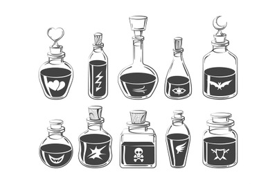 Potion bottles drawings