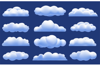 Fluffy 3d clouds