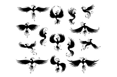 Phoenix black silhouettes