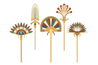 Egypt feather fan