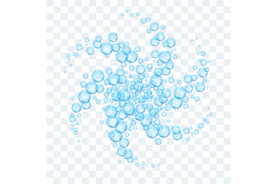 Soap bubbles whirlpool