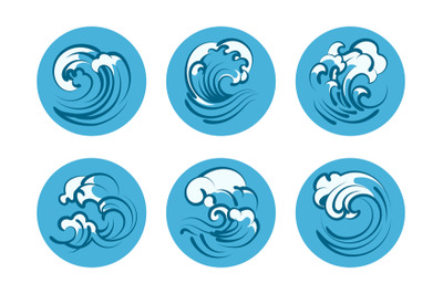 Tsunami curl icons