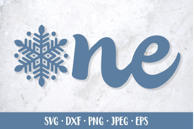 One Snowflake SVG. Winter Baby First Birthday. 1st Birthday Party