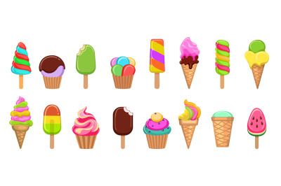 Popsicle cone cup icecreams