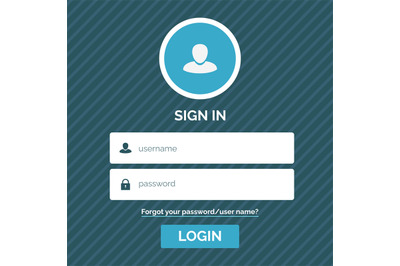 Login form web screen