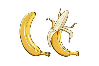 Cartoon banana clipart