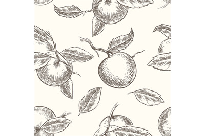 Apple branches retro pattern