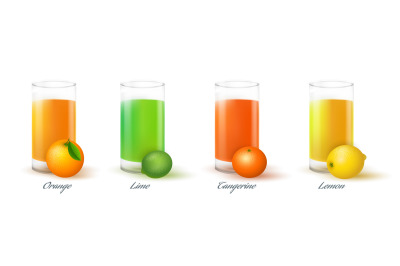 Citrus juice glasses