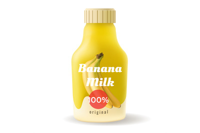 Banana milk bottle