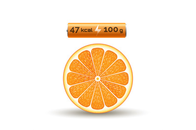Orange fruit energy info