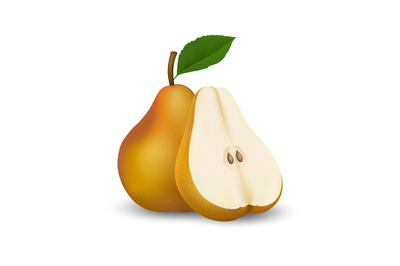 Realistic sweet pear