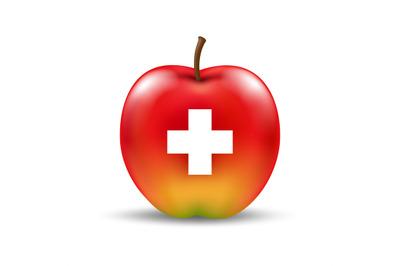 Medical cross apple