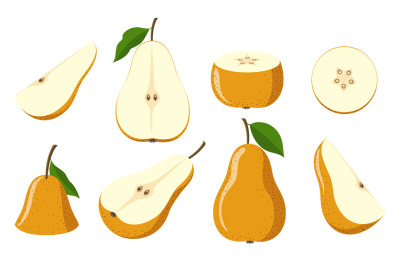 Sliced pear fruit