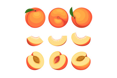 Peaches pieces illustration