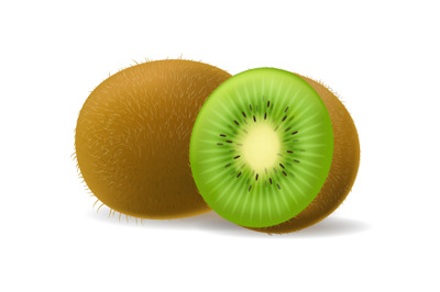 Realistic kiwi fruit