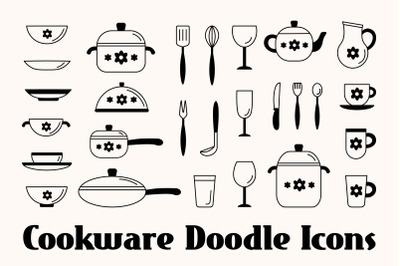 Cookware Doodle Icons
