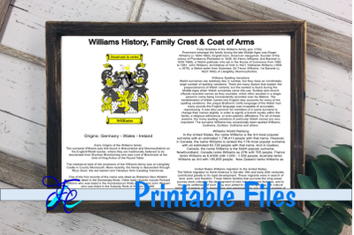 Williams History, Family Crest &amp; Coat of Arms