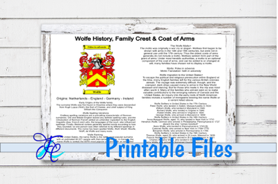 Wolfe History, Family Crest &amp; Coat of Arms