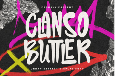 Clanso Buttler Urban Stylish Display Font