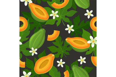 Papaya seamless pattern