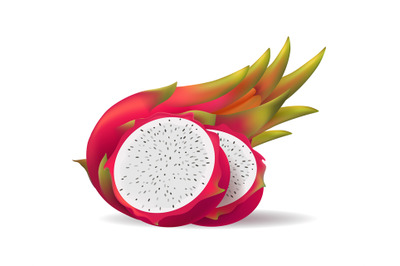 Pitahaya dragonfruit isolated