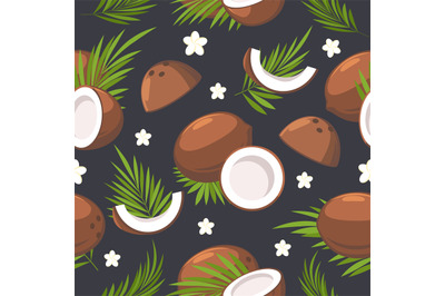 Coconuts seamless pattern