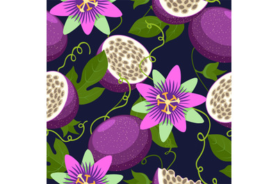 Purple passionflower pattern