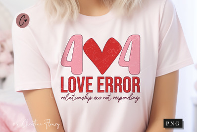 Retro 404 Love Error PNG