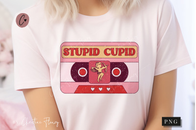 Retro Cassette Stupid Cupid PNG