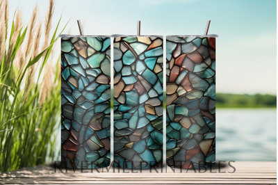 Mosaic Tiles 20 oz Tumbler Wrap PNG