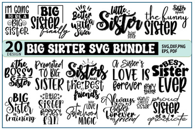 Big Sister SVG Bundle, Sister svg