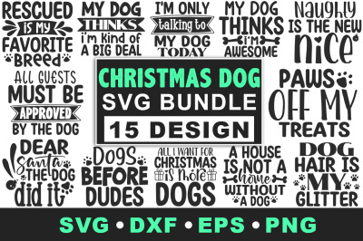 Christmas Dog Quotes SVG Bundle