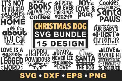 Christmas Dog Quotes SVG Bundle