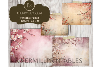 Cherry Blossom 8.5 x 11&quot; Printable Pages Paper Pack