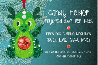 Little Dragon Candy Holder | Christmas Ornament | Paper Craft Template