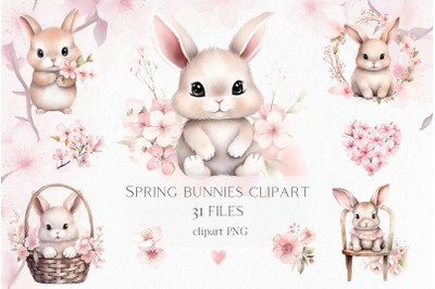 Valentine easter bunny clipart
