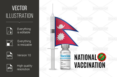 Immunization Icon of Nepal