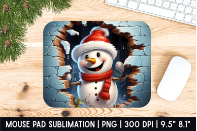 Snowman Mouse Pad Sublimation Designs | Mousepad