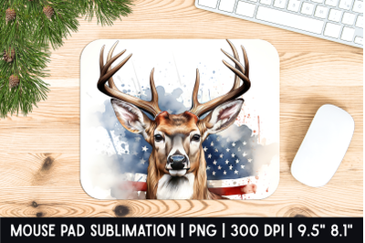 USA Deer Mouse Pad Sublimation Designs | Mousepad