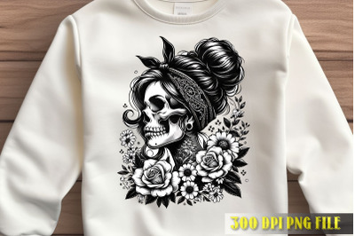 Butterfly Sugar Skull Graphic