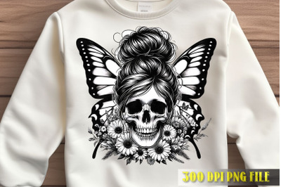 Skull with Butterfly Wings