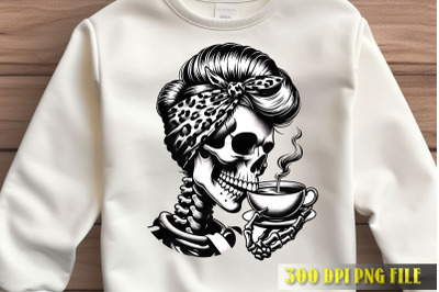 Skull Sipping Tea Picture