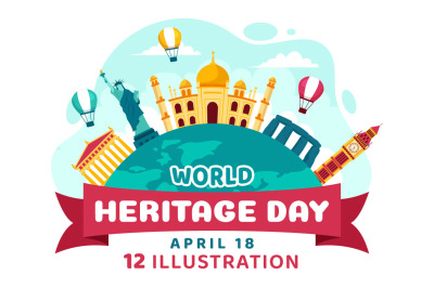 12 World Heritage Day Illustration