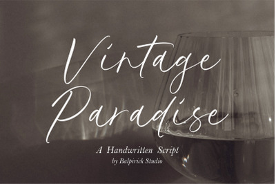 Vintage Paradise Font