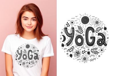 Yoga Doodle Lettering