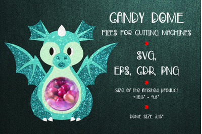 Baby Dragon Candy Dome | Christmas Ornament | Paper Craft Template | S