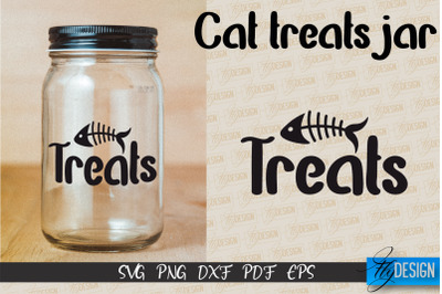 Cat Treats Jar SVG | Kitchen Design | SVG Design | SVG File