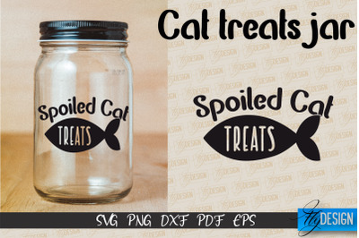 Cat Treats Jar SVG | Kitchen Design | SVG Design | SVG File