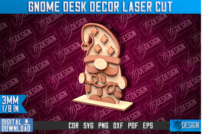 Gnome Desk Decor Laser Cut | Gnome Laser Cut Design | CNC File