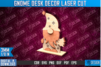 Gnome Desk Decor Laser Cut | Gnome Laser Cut Design | CNC File